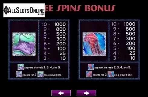 Paytable 3. Majestic Sea from High 5 Games