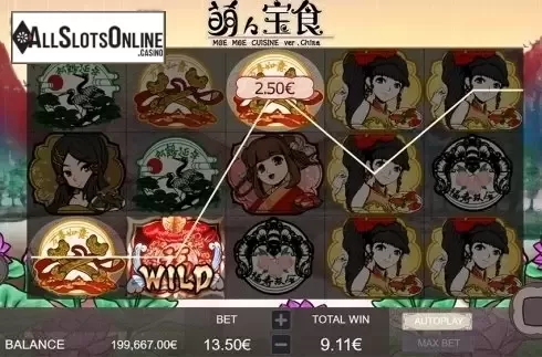 Wild win screen. Moe Moe Cuisine ver.China from Gamatron