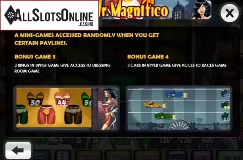 Paytable 4. Mr. Magnifico from MGA