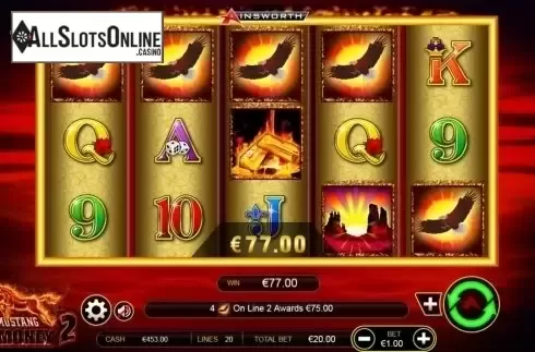Win screen 2. Mustang money 2 from Ainsworth