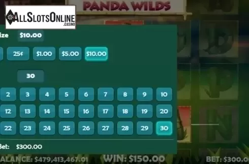 Coin Size. Panda Wilds from Mobilots