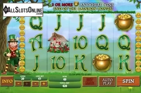 Reels screen. Plenty O' Fortune from Playtech