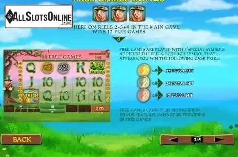 Paytable 2. Plenty O' Fortune from Playtech