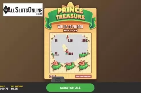 Game Screen 2. Prince Treasure from Hacksaw Gaming