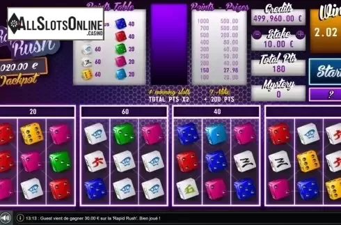 Win Screen. Rapid Rush from GAMING1
