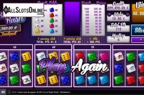 Win Screen 2. Rapid Rush from GAMING1