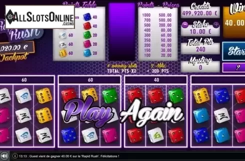 Win Screen 3. Rapid Rush from GAMING1