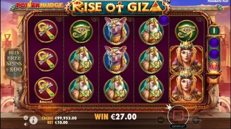 Rise of Giza PowerNudge slot screenshot 2