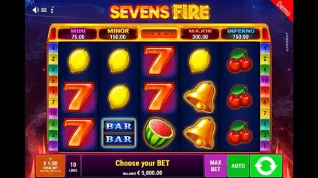 Sevens Fire slot screenshot 1