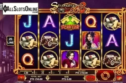 Reel screen. Shanghai 008 from Spadegaming