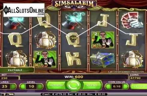 Screen3. Simsalabim from NetEnt