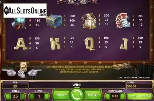 Screen5. Simsalabim from NetEnt