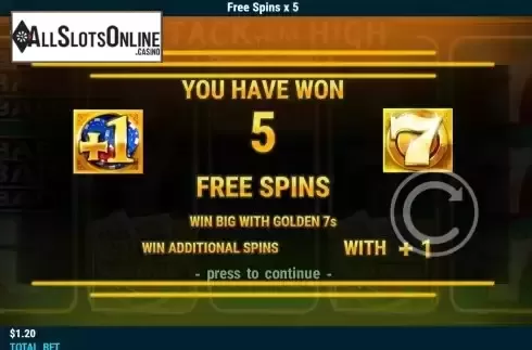 Free Spins screen 2