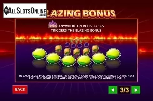Paytable 3. Stars Ablaze from Playtech