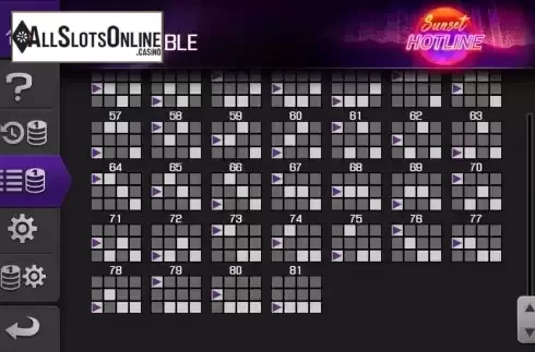 Paylines screen 3