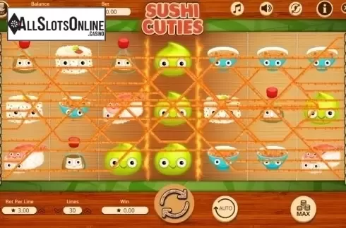 Reel screen. Sushi Cuties from Booming Games