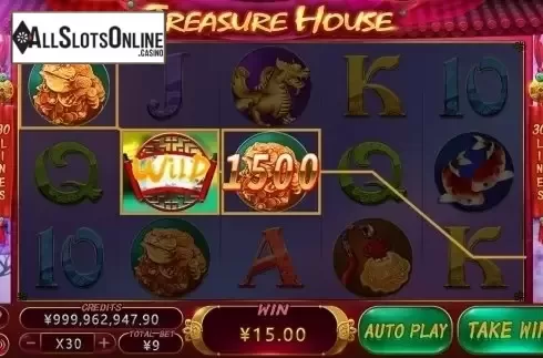 Win Screen. Treasure House from CQ9Gaming