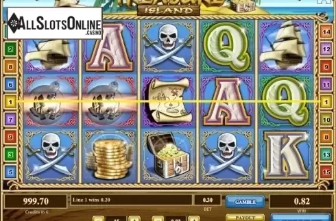 Wild Win screen. Treasure Island (Tom Horn Gaming) from Tom Horn Gaming