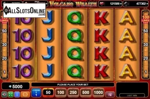 Reel Screen. Volcano Wealth from EGT