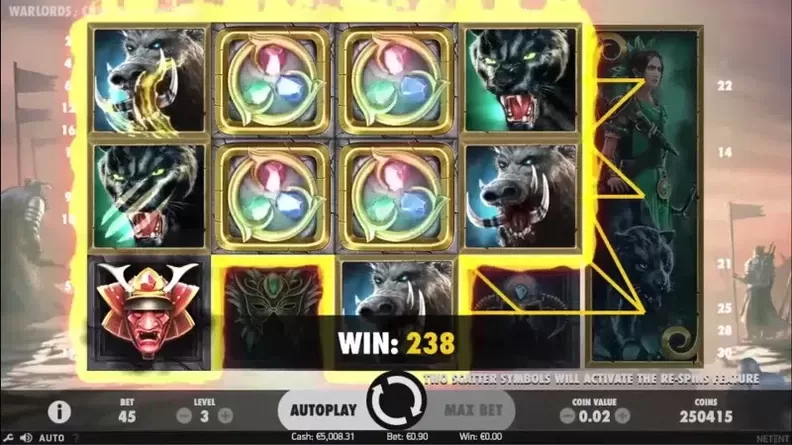 Warlords: Crystals of Power slot screenshot 3