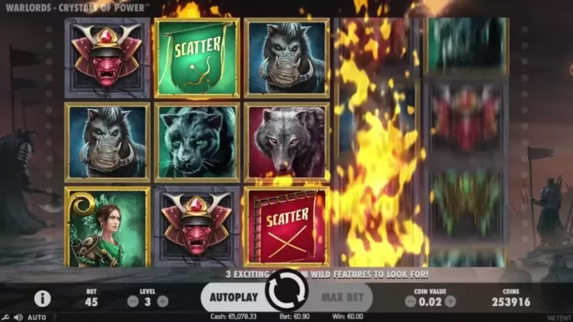 Warlords: Crystals of Power slot screenshot 1