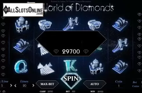 Win Screen. World of Diamonds from BetConstruct