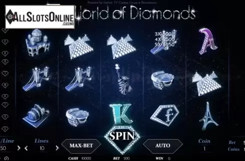 Reel Screen. World of Diamonds from BetConstruct