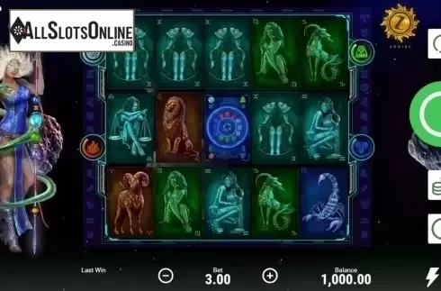 Reel Screen. Zodiac (Booongo) from Booongo