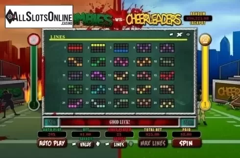 Lines. Zombies vs Cheerleaders from RTG