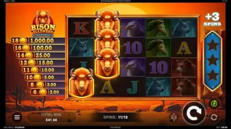 Bison Madness PrizeTower slot screenshot 6