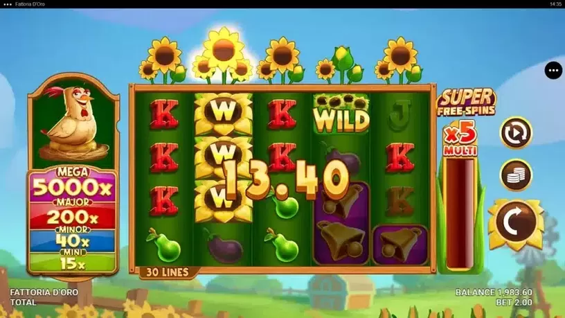 Fattoria D'Oro slot screenshot 2