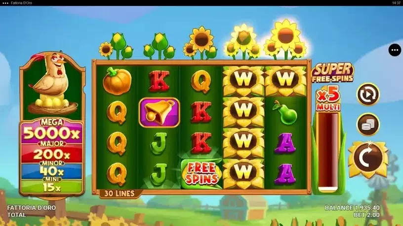 Fattoria D'Oro slot screenshot 4