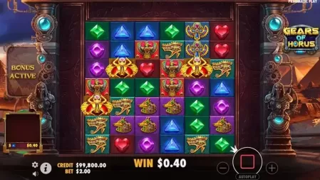 Gears of Horus slot screenshot 2