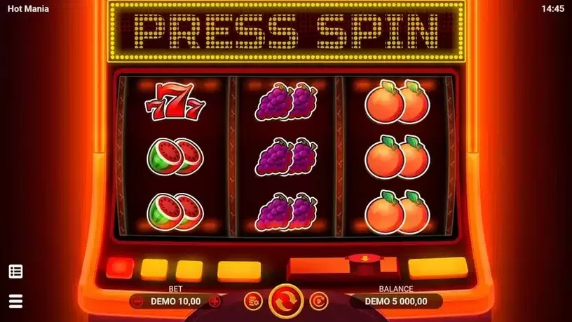 Hot Mania slot screenshot 1