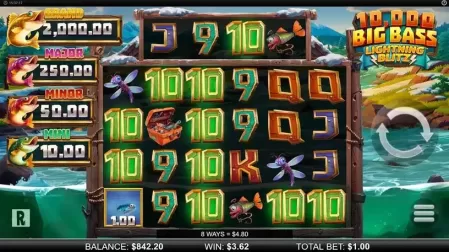 10,000 Big Bass Lightning Blitz slot screenshot 3