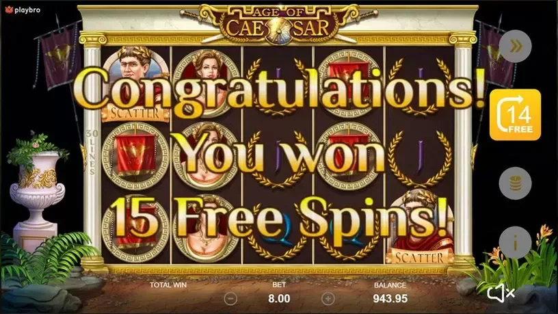 Age of Caesar slot screenshot 2