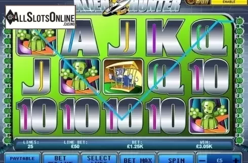 Win Screen 2. Alien Hunter from Playtech