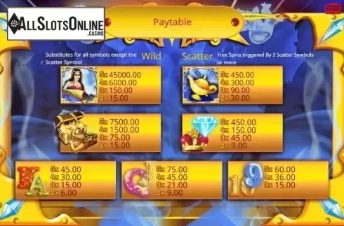 Screen2. Arabia from Booming Games