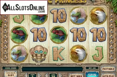 Screen2. Aztec Princess from Play'n Go