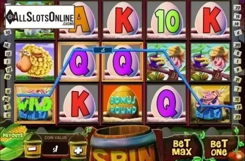 Wild Win screen. Barnyard Bucks Slots from MultiSlot