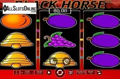 Win Screen. Black Horse from Wazdan