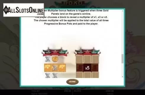 Paytable 4. Boxo from Probability Jones