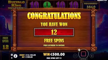 Buffalo King Megaways slot screenshot 5