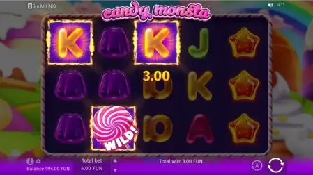 Candy Monsta slot screenshot 2