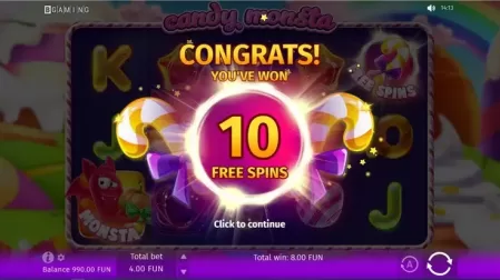 Candy Monsta slot screenshot 4