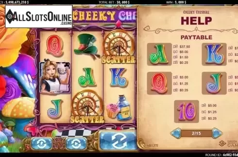 Paytable screen 2
