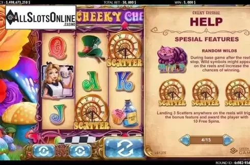 Special features screen