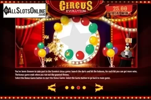 Paytable 3. Circus Evolution HD from World Match