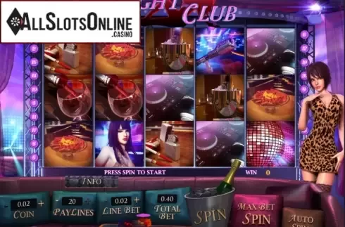 Reel screen. Club Night from Playtech