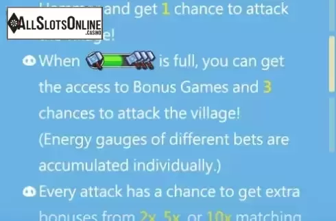 Bonus game screen
